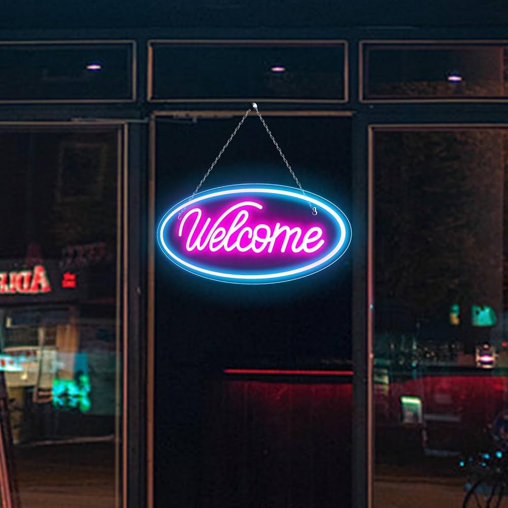 Amazon | IMEGINAウェルカムネオンサイン Welcomeライト 店舗看板