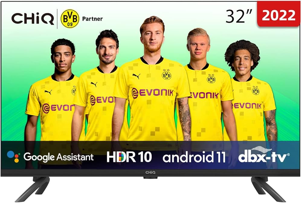 CHIQ L32G7L,32-Inch, Android TV 11 Edge Ultra Slim, HDR, DBX-TV
