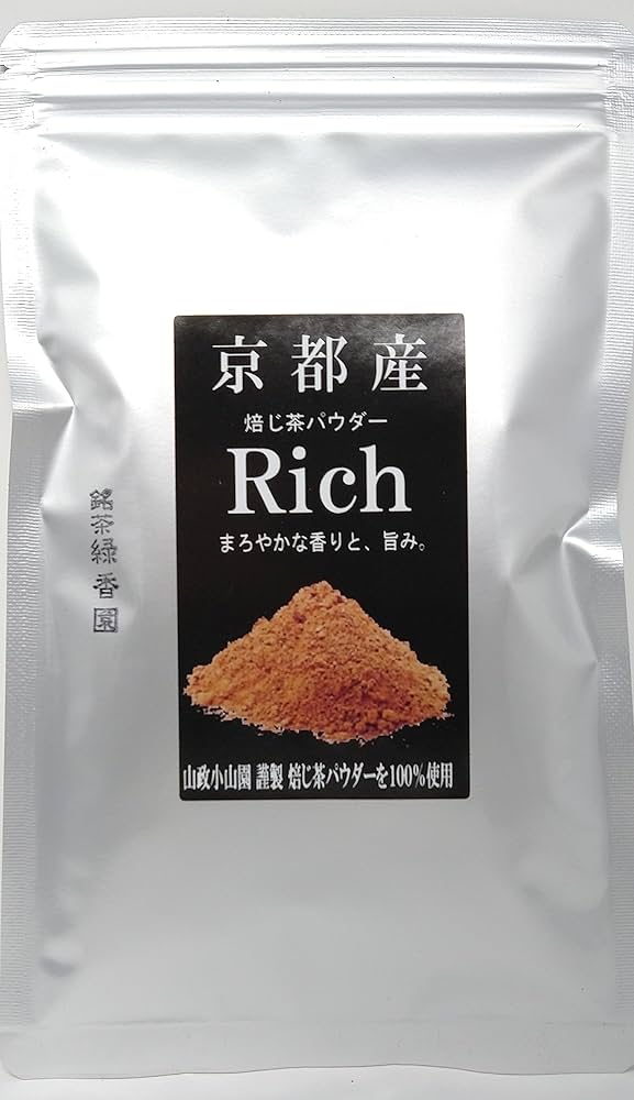 Amazon.co.jp: ほうじ茶パウダー Rich 100g 銘茶緑香園（無添加商品
