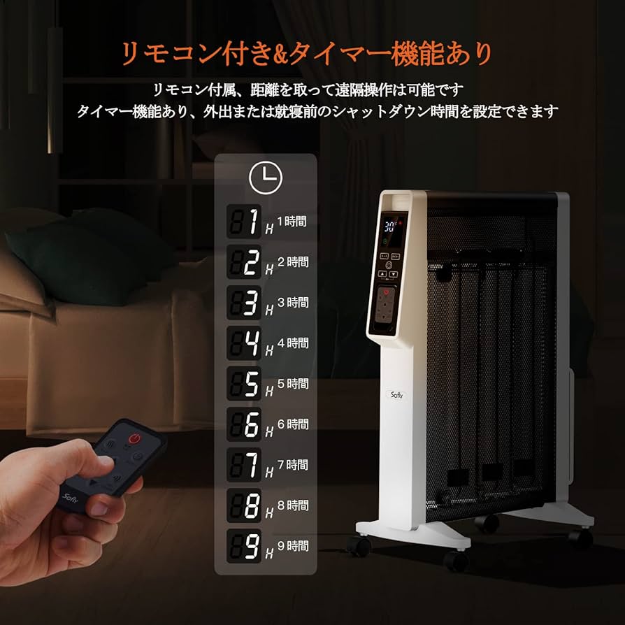 Amazon | SOFLY 遠赤外線ヒーター 遠赤軽量 オイルフリーヒーター 暖房