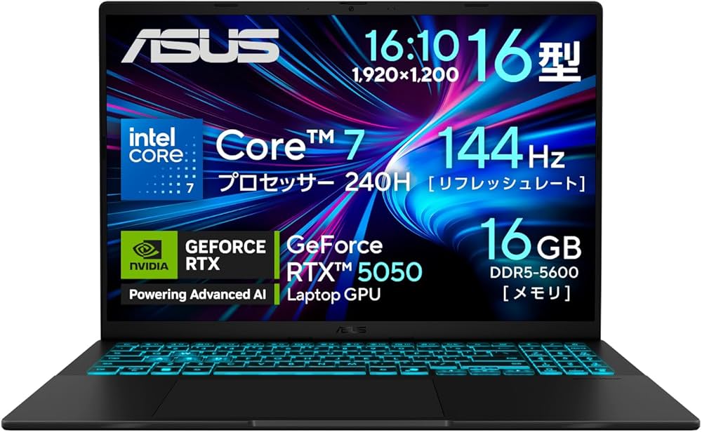 Amazon.co.jp: ASUS ゲーミングノートPC ASUS Gaming V16 V3607VH 16