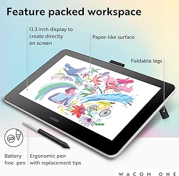 Amazon.com: Wacom One HD Creative Pen Display, Drawing Tablet with