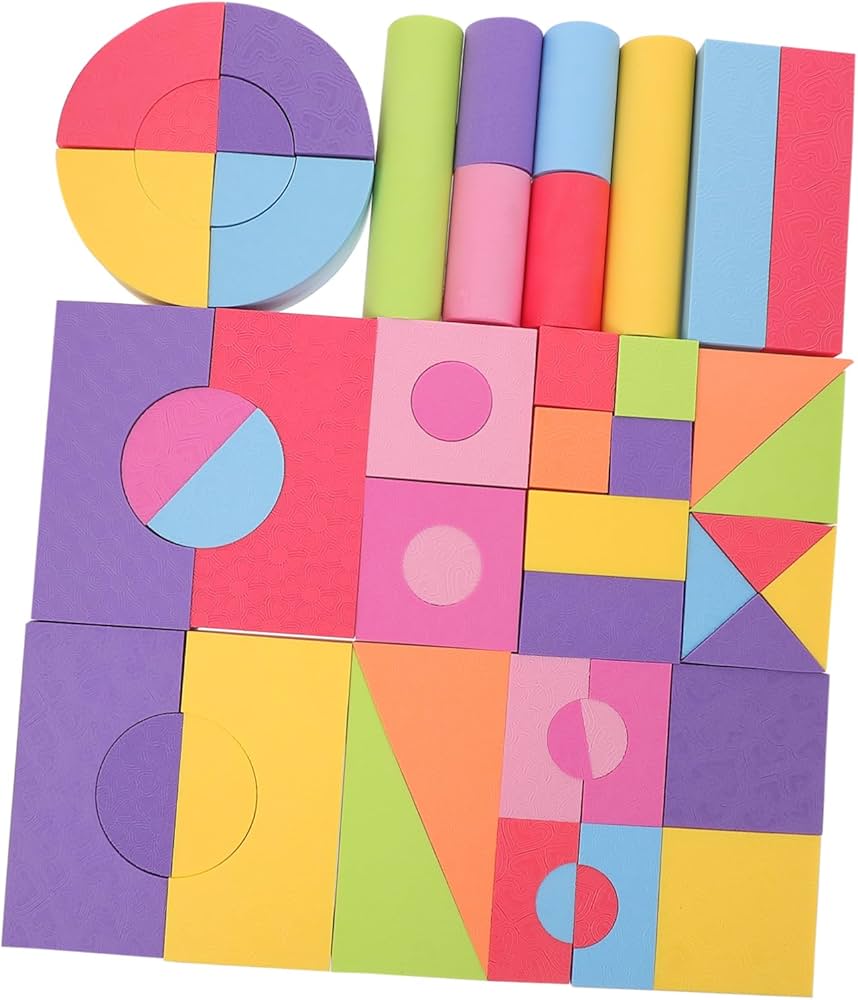 Amazon | STOBOK 100個 スポンジ ソフト 組み立て ブロック 赤ちゃん