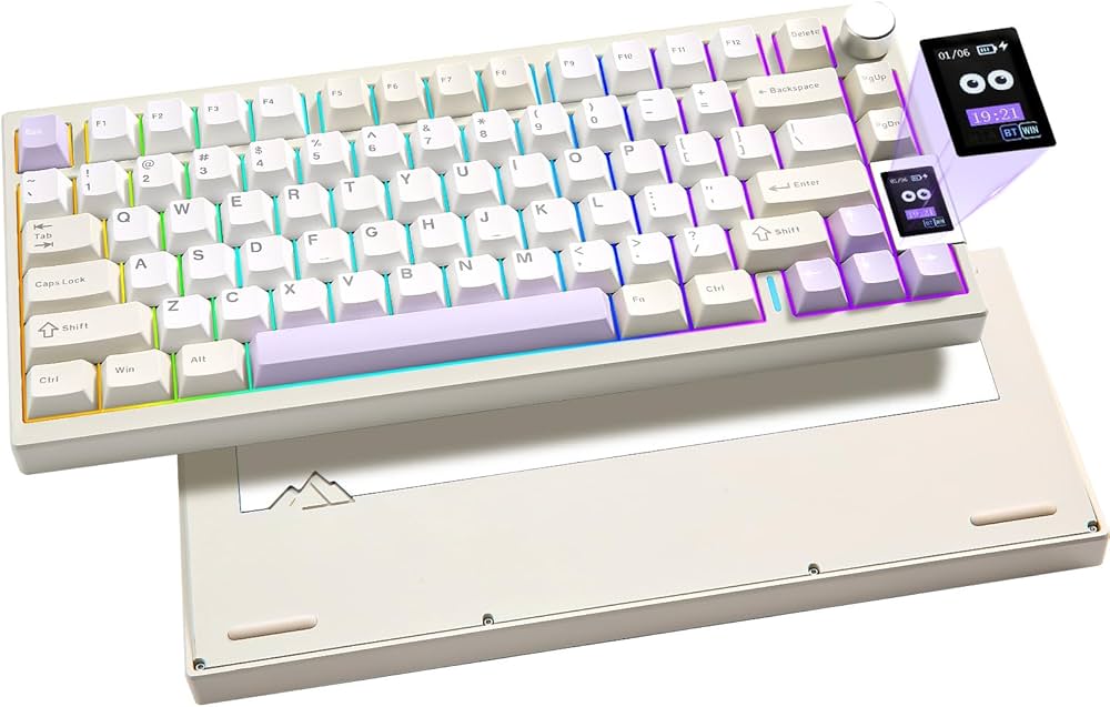YUNZII AL80 Wireless Mechanical Keyboard, Full Aluminum CNC, Smart