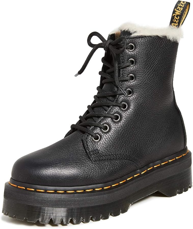 Amazon.com | Dr. Martens Women's Jadon FL 8 Eye Boots, Black, 6