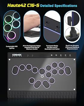 Amazon.com: Sehawei Haute42 C16-S Leverless Arcade Stick: Split