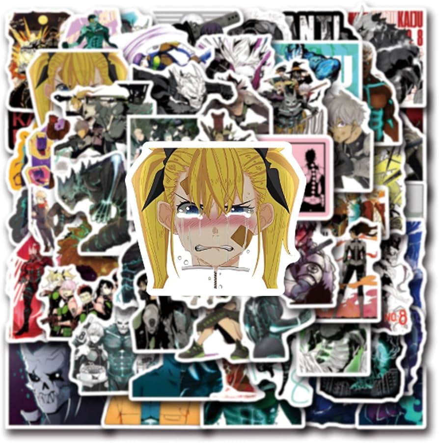 Amazon.co.jp: アニメステッカー 怪獣8号 ステッカー 55枚セット 防水