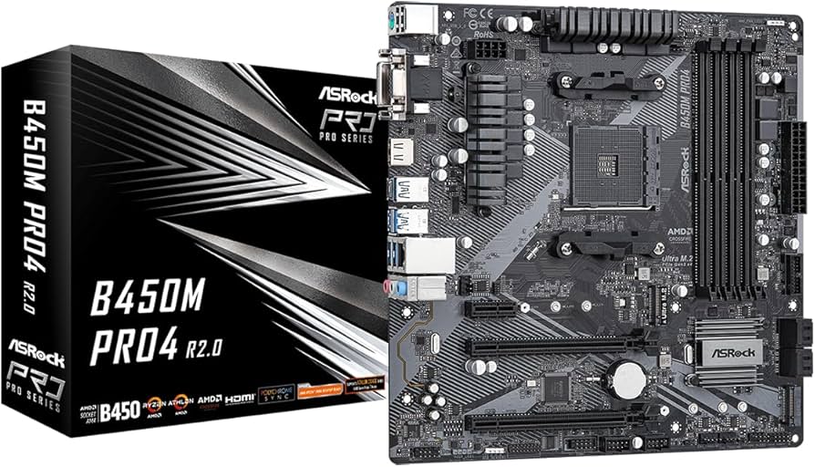 Amazon.com: ASROCK B450M PRO4 R2.0 Socket AM4/ AMD B450/ DDR4