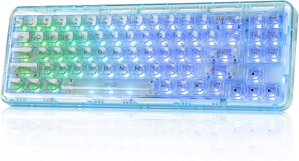 Amazon.in: Buy YUNZII X71 Transparent Mechanical Keyboard, BT5.0