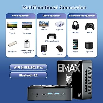 Amazon.com: Bmax B4 Plus Mini PC Intel N100(up to 3.4GHz) 16G DDR4