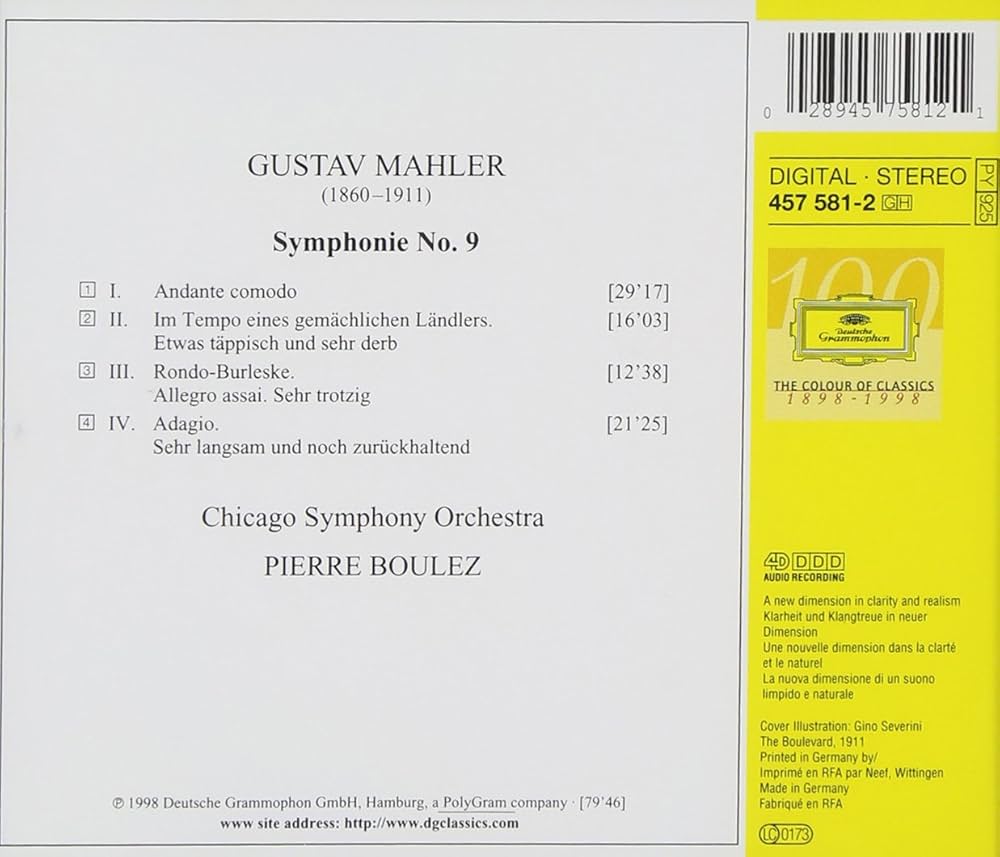 Gustav Mahler, Pierre Boulez, Chicago Symphony Orchestra - Mahler