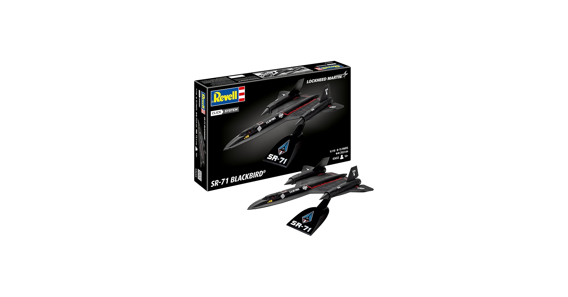 Amazon.com: Revell Easy-Click 03652 Lockheed SR-71 1:110 Scale