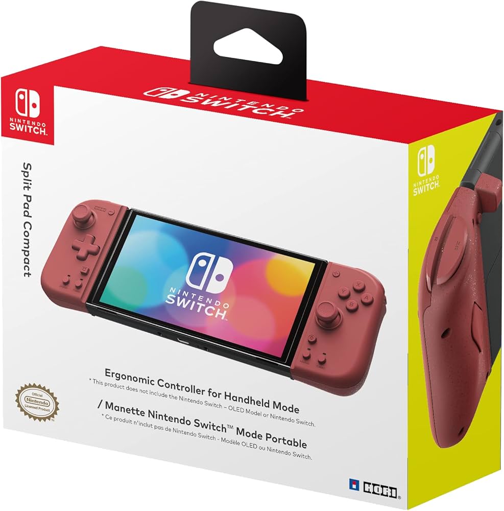 Amazon.com: HORI Nintendo Switch Split Pad Compact (Apricot Red
