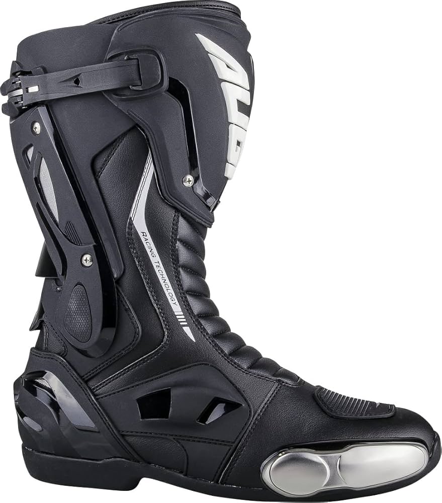 Amazon.co.jp: AUGI バイクブーツ AR-1 レーシングブーツ ブラック