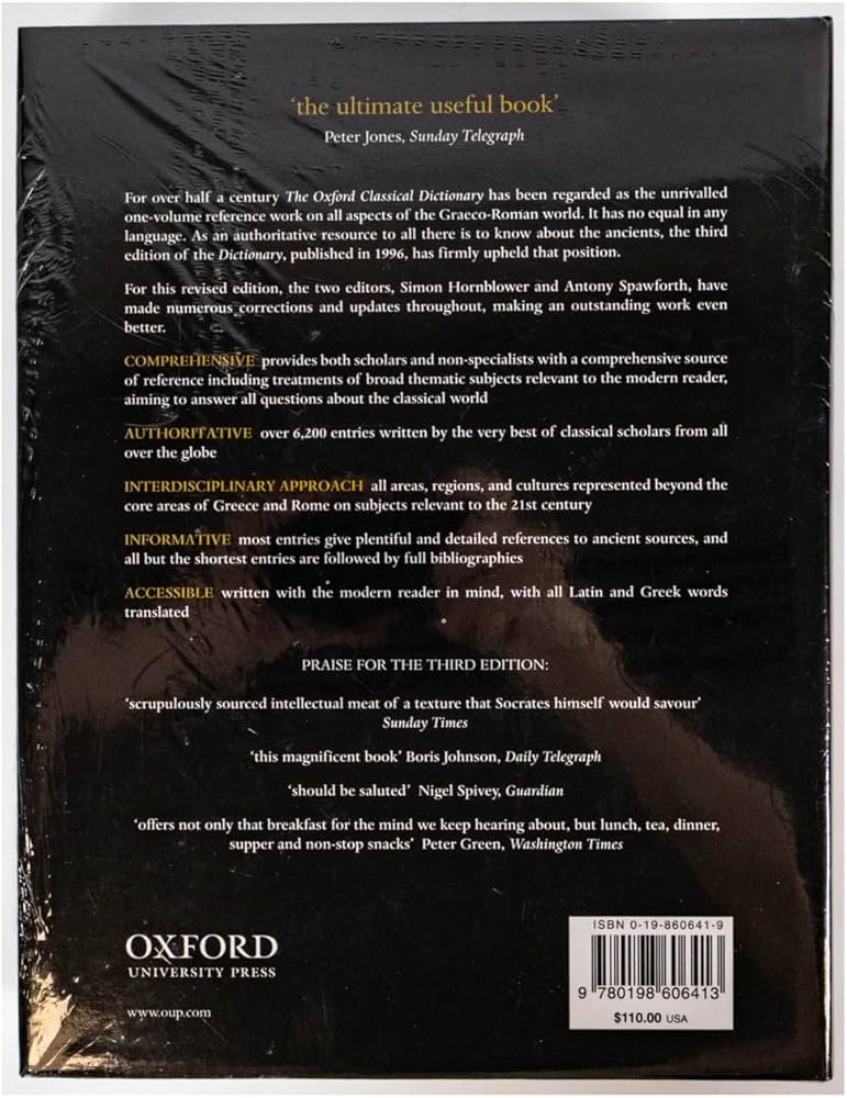 語学・辞書・学習参考書 THE OXFORD CLASSICAL DICTIONARY Amazon.com