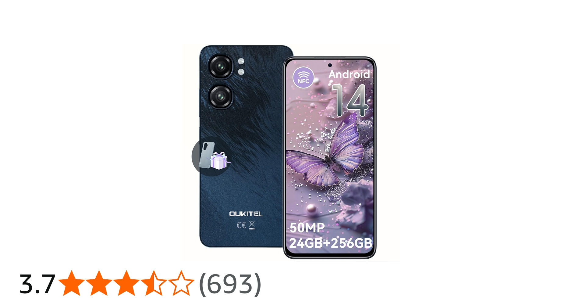 Amazon | OUKITEL C58 Pro SIMフリー スマホ 本体 - 24GB RAM+256GB