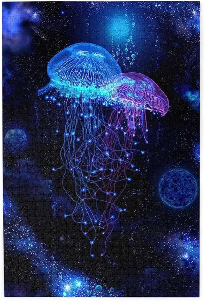 Amazon.co.jp: クラゲ 星 1000ピース ジグソーパズル 大人用 木製