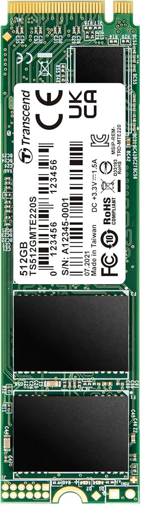 Amazon.com: Transcend TS512GMTE220S 512GB M.2 NVMe PCIe Gen3x4