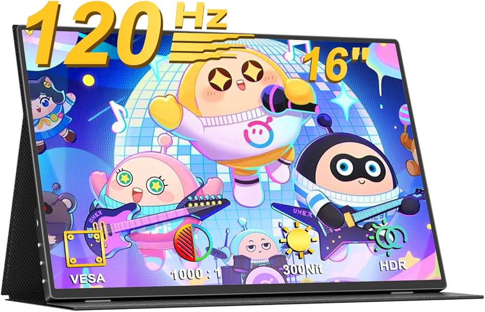Amazon.co.jp: EVICIV モバイルモニター 16インチ 120Hz 1ms高速応答