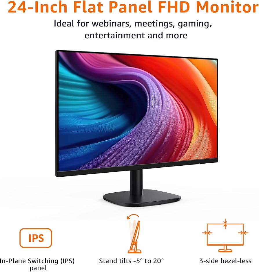 Amazon.com: Amazon Basics 24 Inch (23.8 inch viewable) Monitor