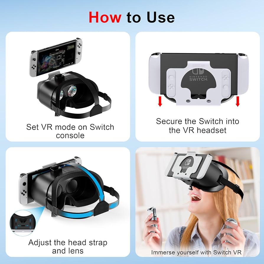 Amazon.com: VR Headset for Nintendo Switch & Switch OLED, Upgraded