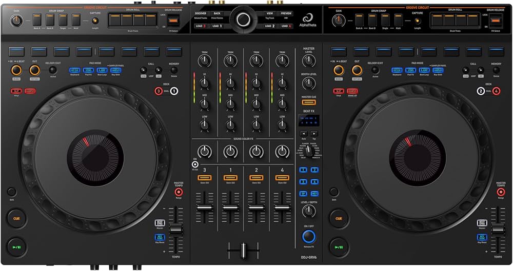 AlphaTheta DDJ-GRV6 4 Channel performance DJ Controller : Amazon