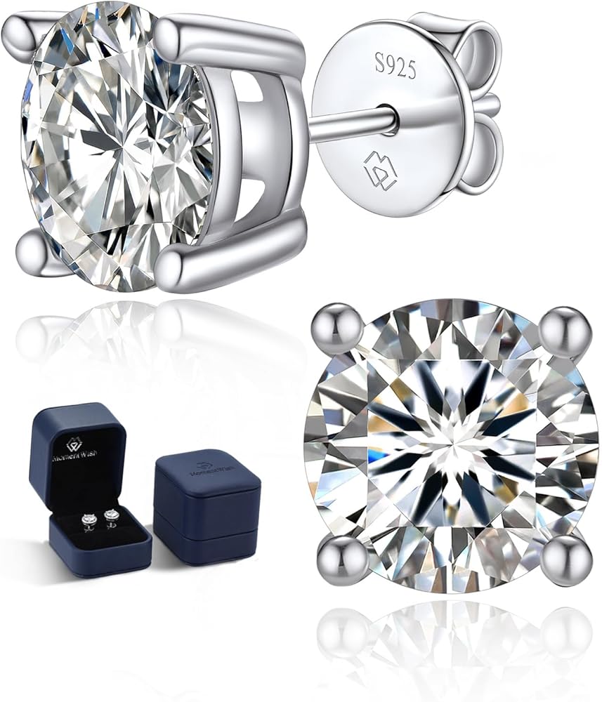 Amazon.co.jp: MomentWish モアサナイト ピアス レディース マンズ 0.6