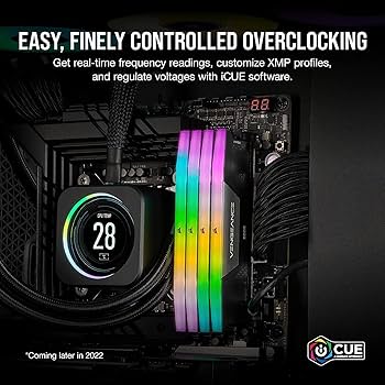 CORSAIR VENGEANCE RGB DDR5 RAM 64GB (2x32GB) 6400MHz CL32-40-40-84