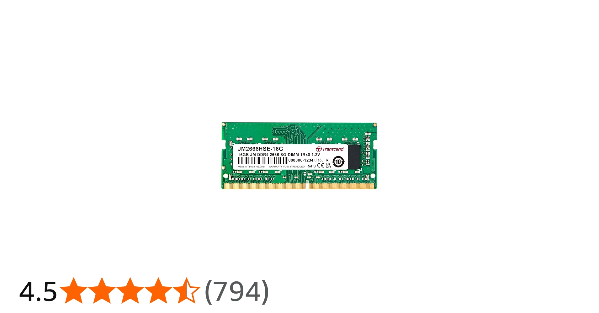 Amazon | トランセンドジャパン Transcend ノートPC用メモリ PC4-21300