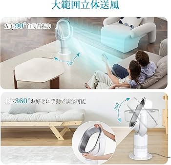 Amazon.co.jp: LAOGOT 扇風機 DCモーター はねなし扇風機 スリムタワー