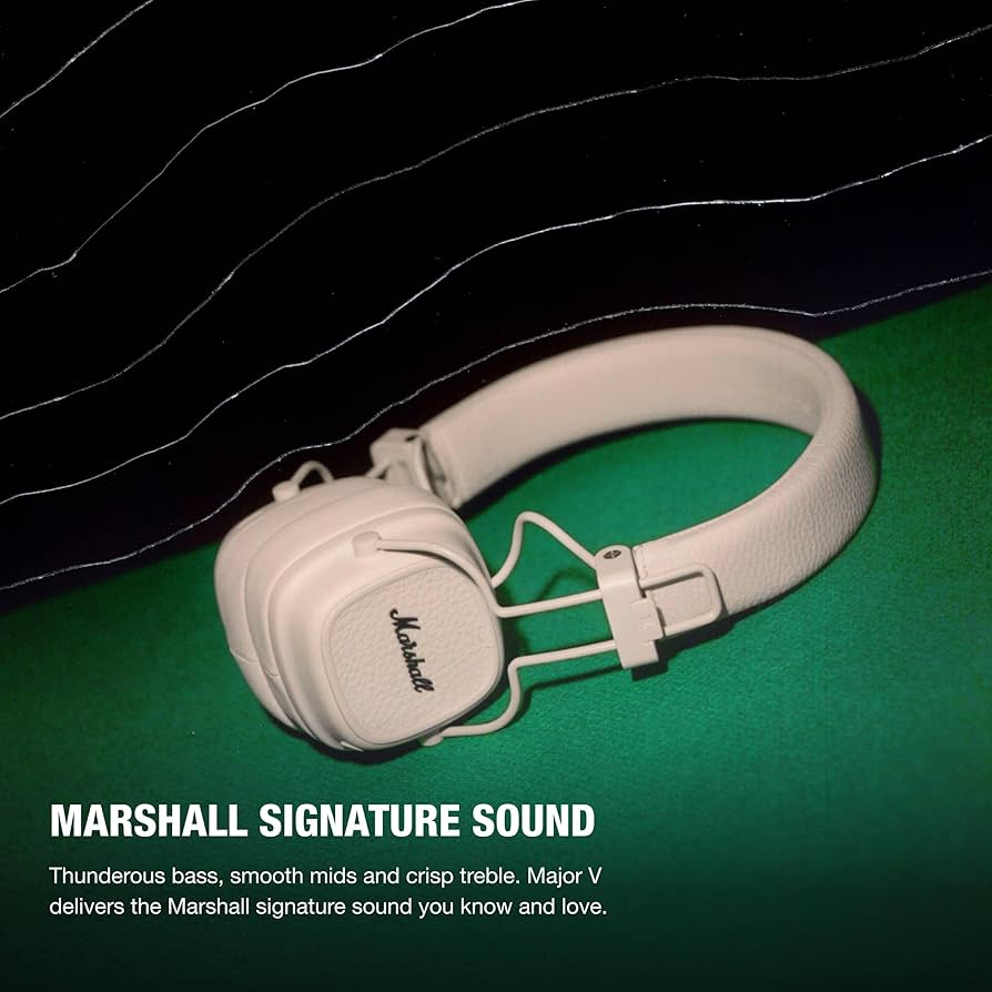 Marshall Major V Wireless On-Ear Headphones with 100+ Hours of
