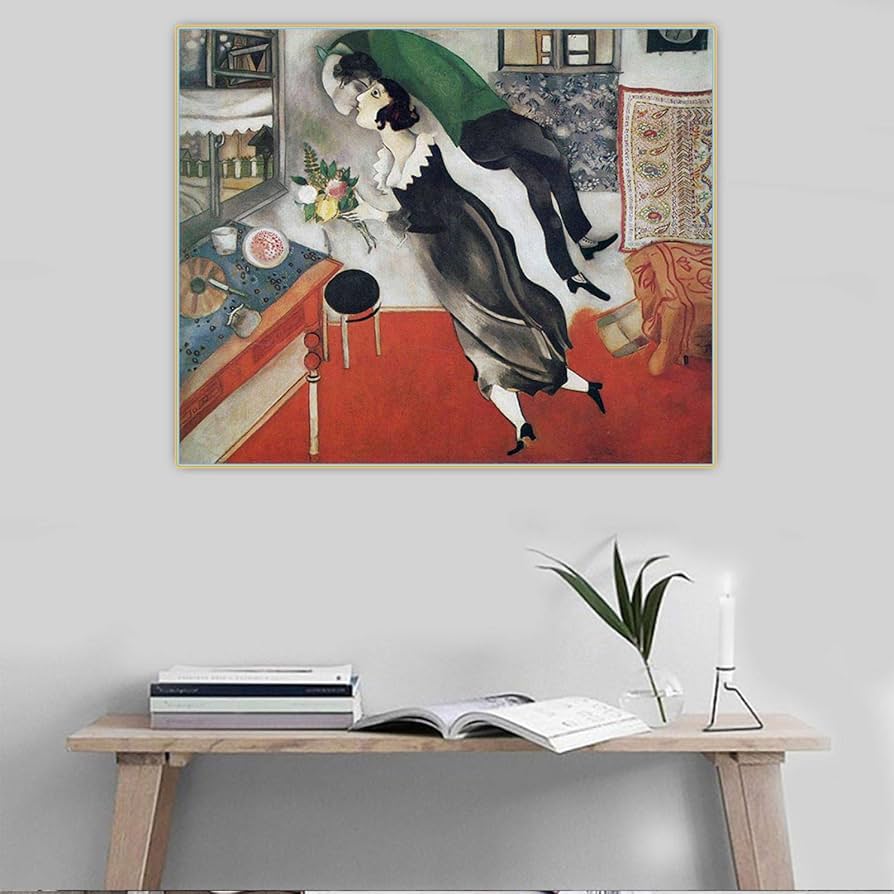 Amazon.co.jp: キャンバスプリントマルクシャガール《誕生日