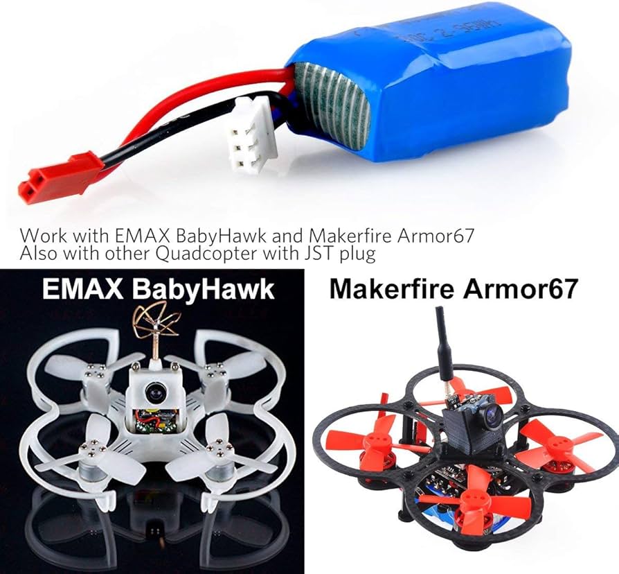 Amazon.com: Crazepony 400mAh 2S 7.4V 30C LiPo Battery Pack with