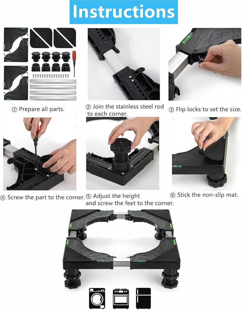 Amazon.com: Hacaroa Mini Fridge Stand with 4 Strong Feet