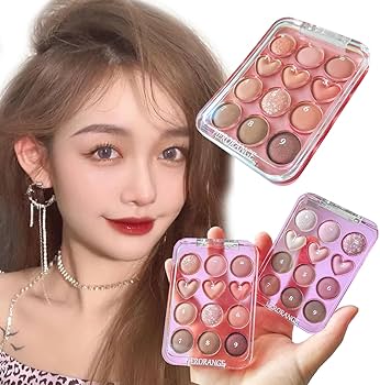 Amazon.co.jp: Smato 12色のアイシャドウパレット ラブハートシェイプ