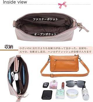 Amazon | Creator屋本舗 ショルダーバッグ レディース 斜めがけ 本革