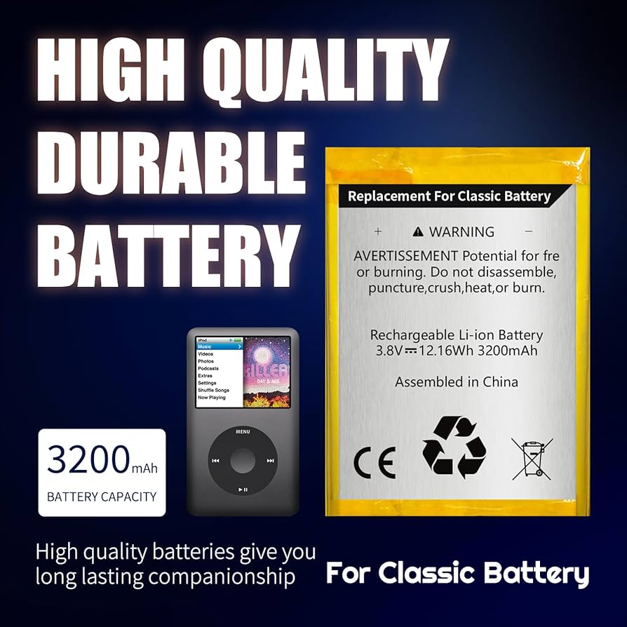 Amazon.com: Fwioaor Replacement Battery for iPod Classic/Video 5th