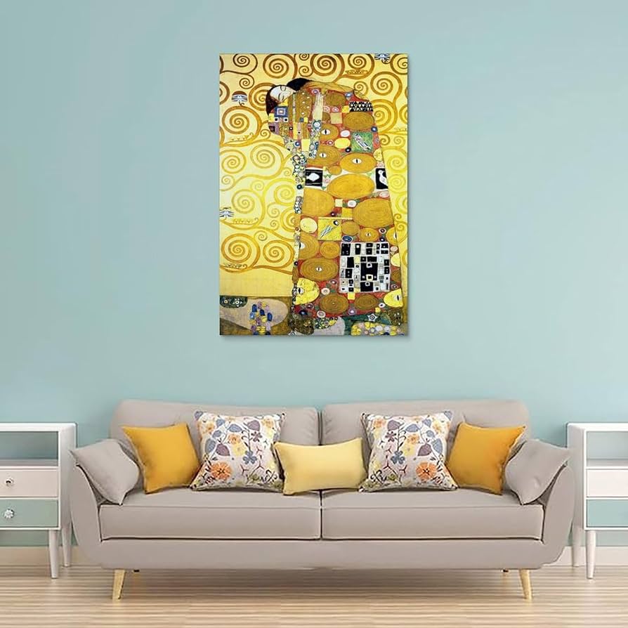 Amazon.co.jp: グスタフ・クリムト「抱擁 II」ポスター「抱擁」が描か