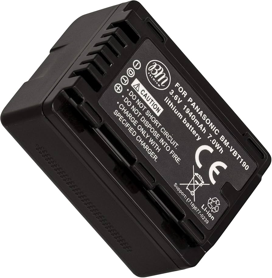 Amazon.com : BM Premium VW-VBT190 Battery for Panasonic HC-V380