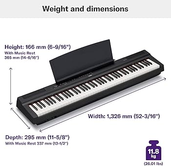 Amazon | Yamaha P125 88-Key Weighted Action Digital Piano with