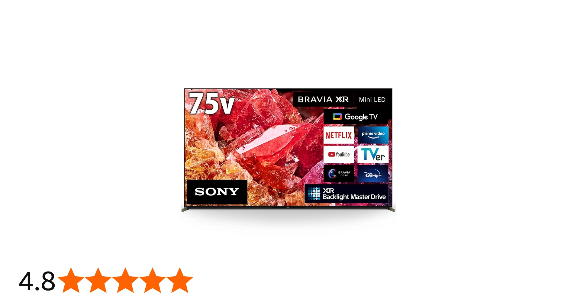 Amazon | ソニー 75V型 4K 液晶 テレビ ブラビア XRJ-75X95K Mini LED