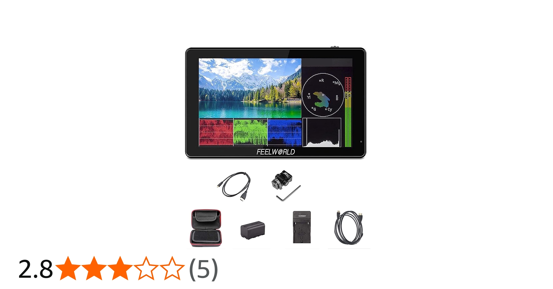 Amazon | Feelworld LUT5 カメラ撮影モニターバッテリー付き,5.5インチ