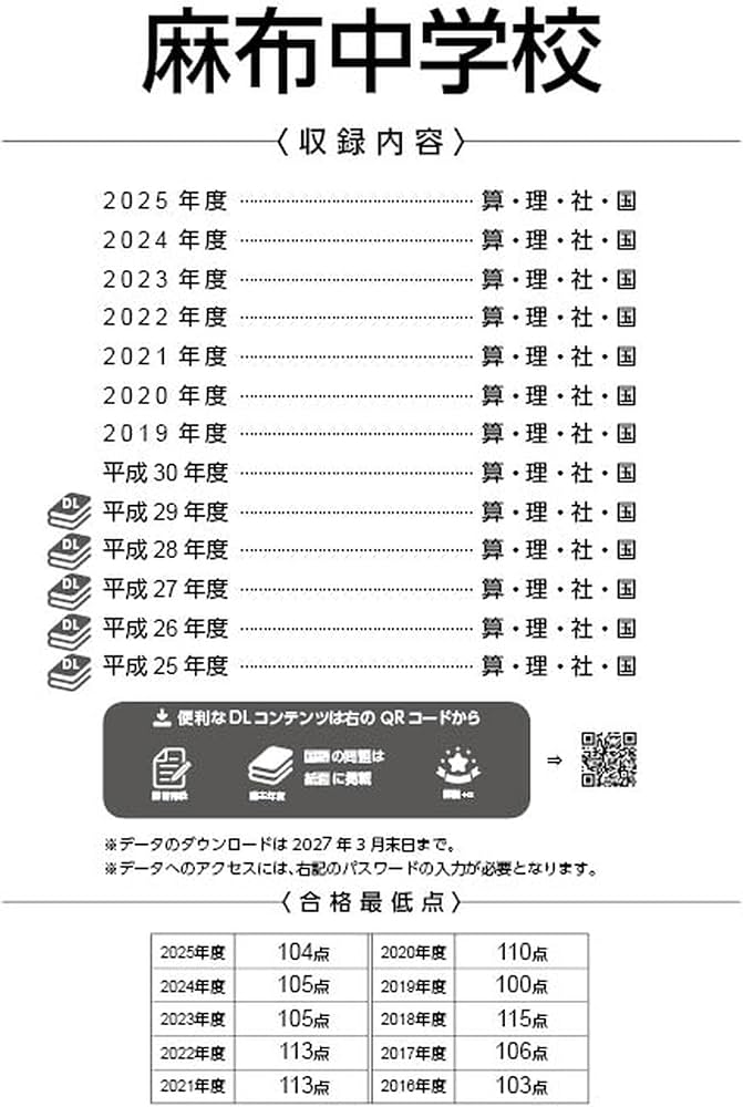 最新版 ＞ 麻布中学校 2026年度版 【 過去問 8+5年分 】 (中学別入試