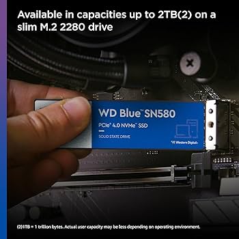 Amazon.com: Western Digital 2TB WD Blue SN580 NVMe Internal Solid