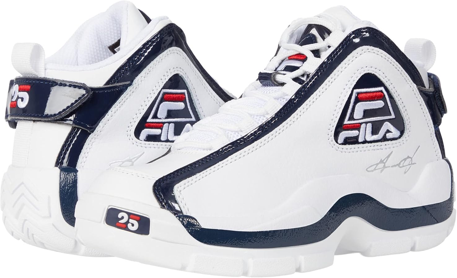 Amazon.com | Fila Grant Hill 2 (Little Kid) White/Fila Navy/Fila