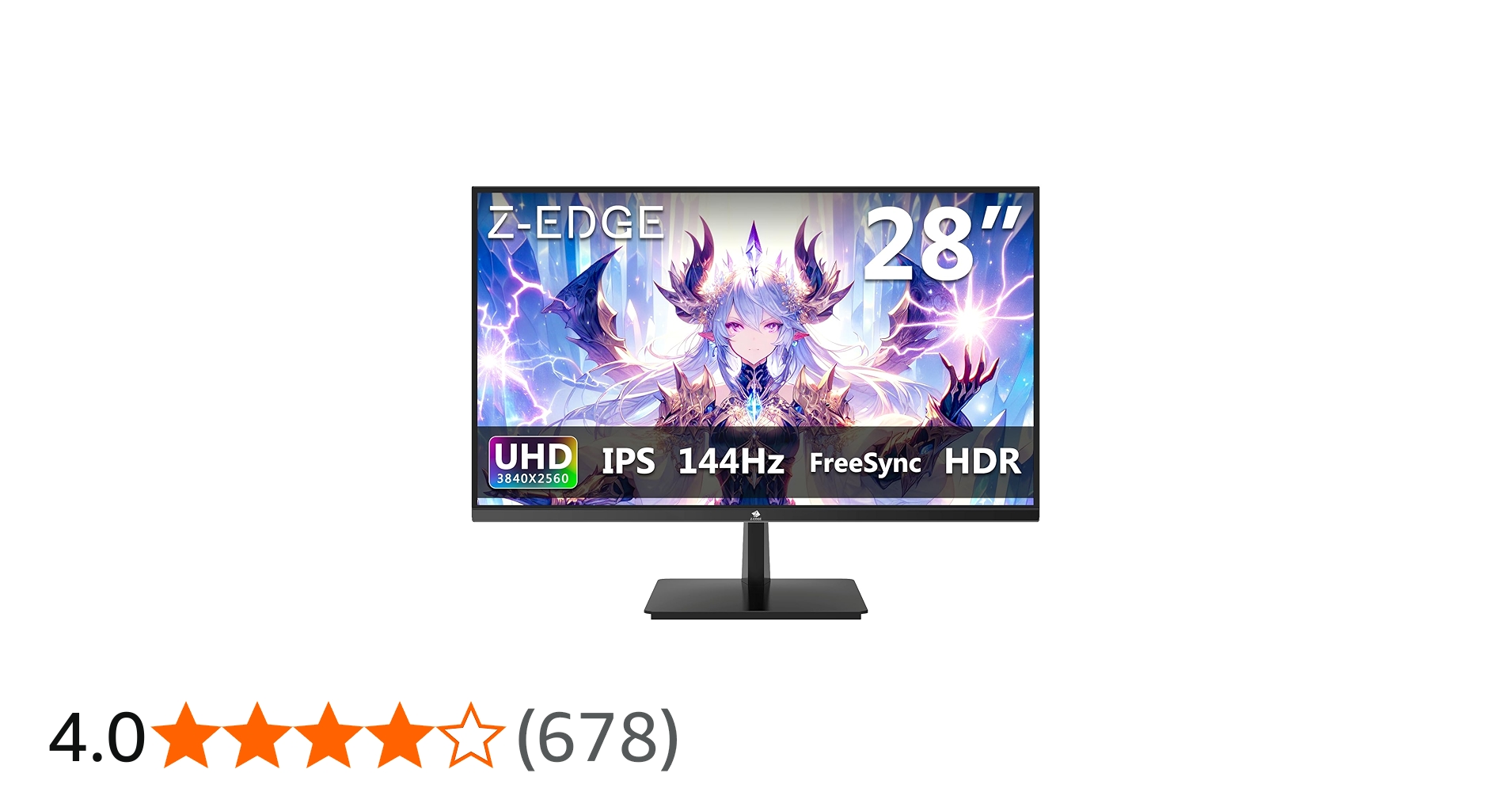 Amazon.co.jp: Z Z-Edge(ゼロエッジ) 4Kモニター 28型 ゲーミング