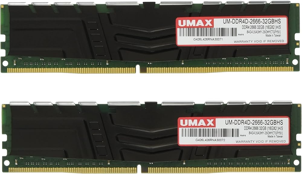 Amazon | UMAX Technologies デスクトップ用DDR4 Long-DIMM 16GB ×2枚