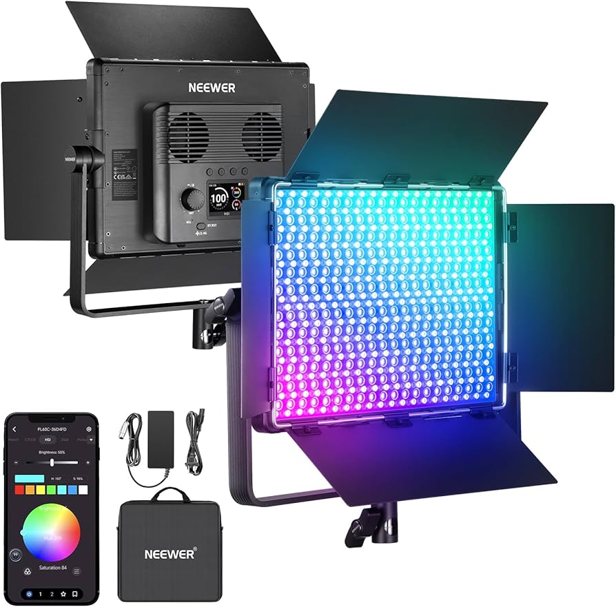 Amazon.com : NEEWER PL60C RGB LED Panel Video Light APP/2.4G/DMX