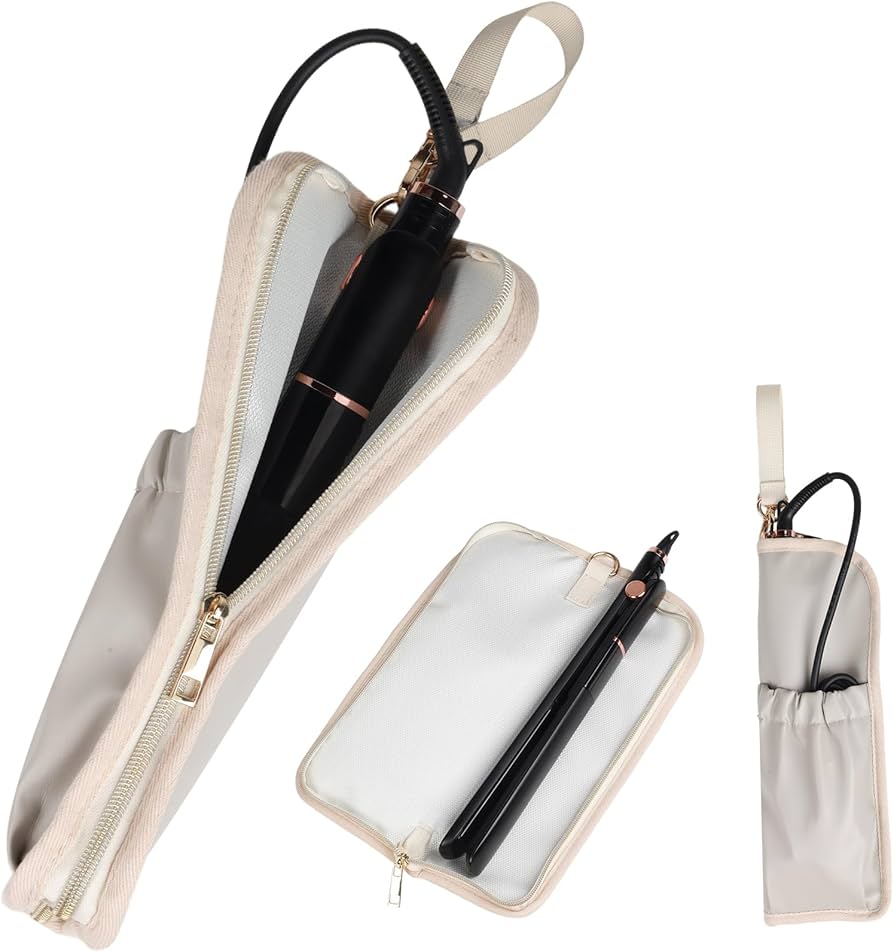 Amazon | J.K.T ヘアアイロンケース 耐熱 収納ポーチ 吊り下げ 【2025