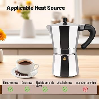 14 Cup Aluminum Moka Pot Classic Stovetop Espresso Coffee Maker